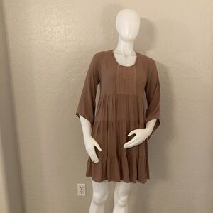 Lotus Traders Dusty Rose Baby Doll Boho Dress Size Small